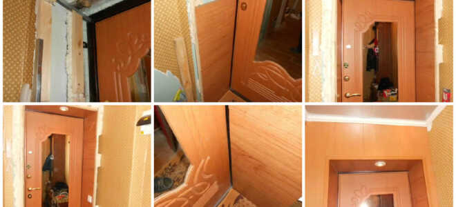 Установка откосов на входную дверь своими руками