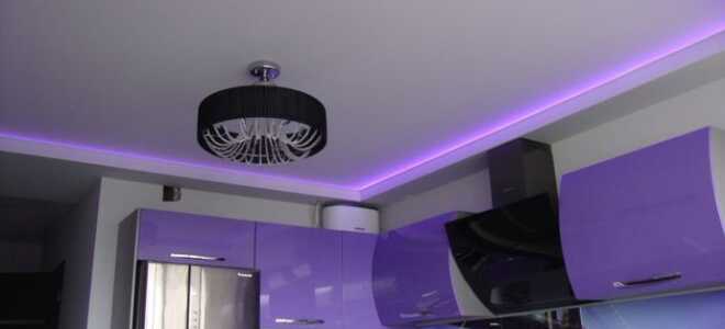 Как сделать подсветку натяжного потолка светодиодной лентой