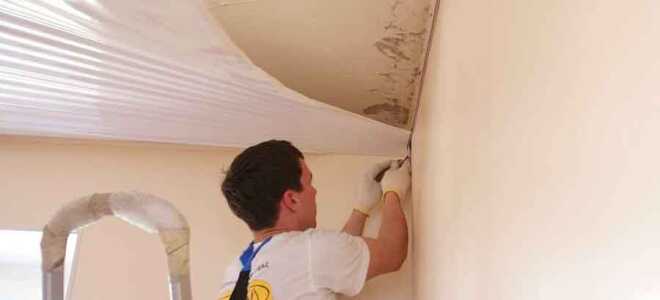 Как демонтировать натяжной потолок своими руками