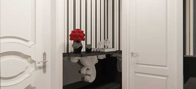 Оформляем прихожую обоями в полоску