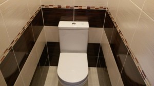 Туалет в черно-белых тонах