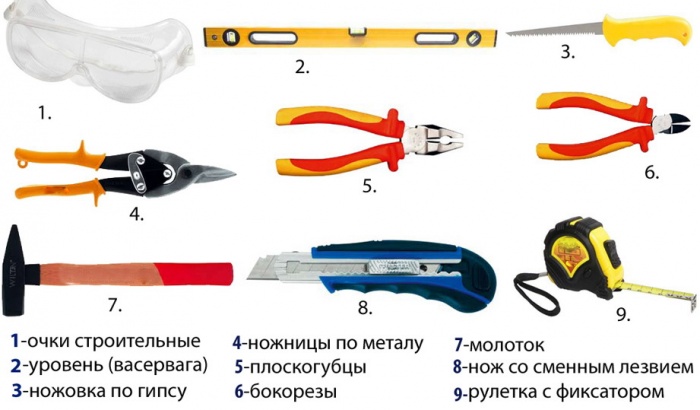 Инструменты для монтажа пластиковых панелей