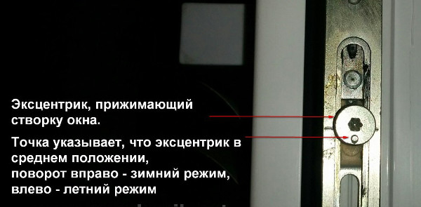 Регулировка прижима окна
