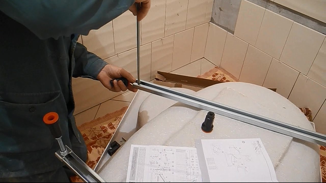 Сборка каркаса для акриловой ванны