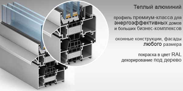 Теплые алюминиевые окна