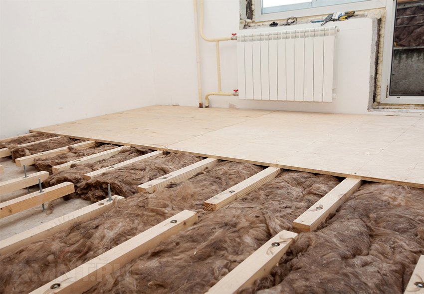 Утепление пола в квартире