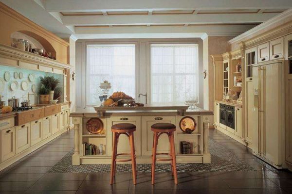 островная кухня в итальянском стиле