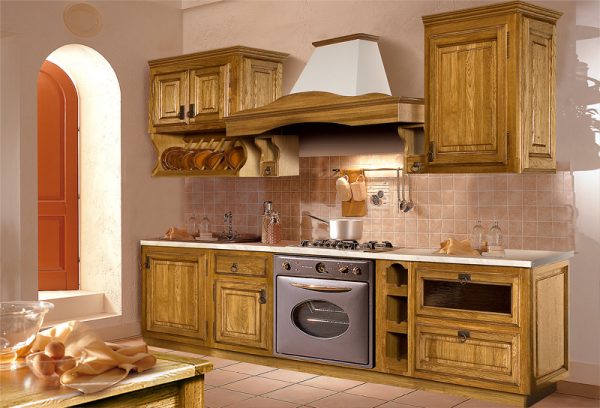 линейная кухня своими руками из мебельных щитов