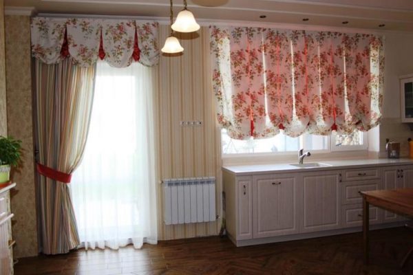 шторы австрийские с прямыми