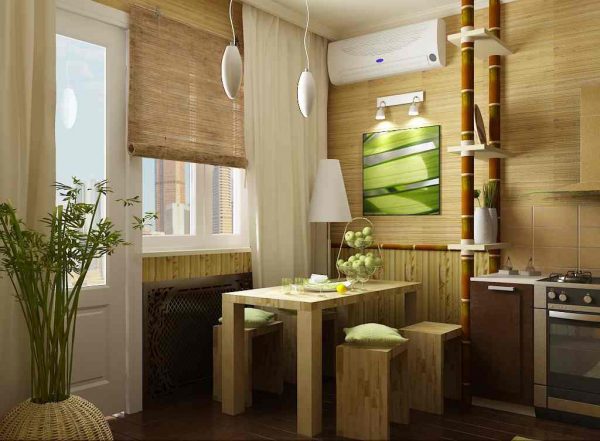 бамубковые обои на кухне экологичны