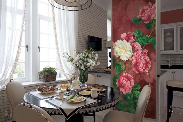 Фотообои из бумаги в интерьере кухни