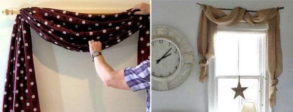шторы с ламбрекеном своими руками на кухню